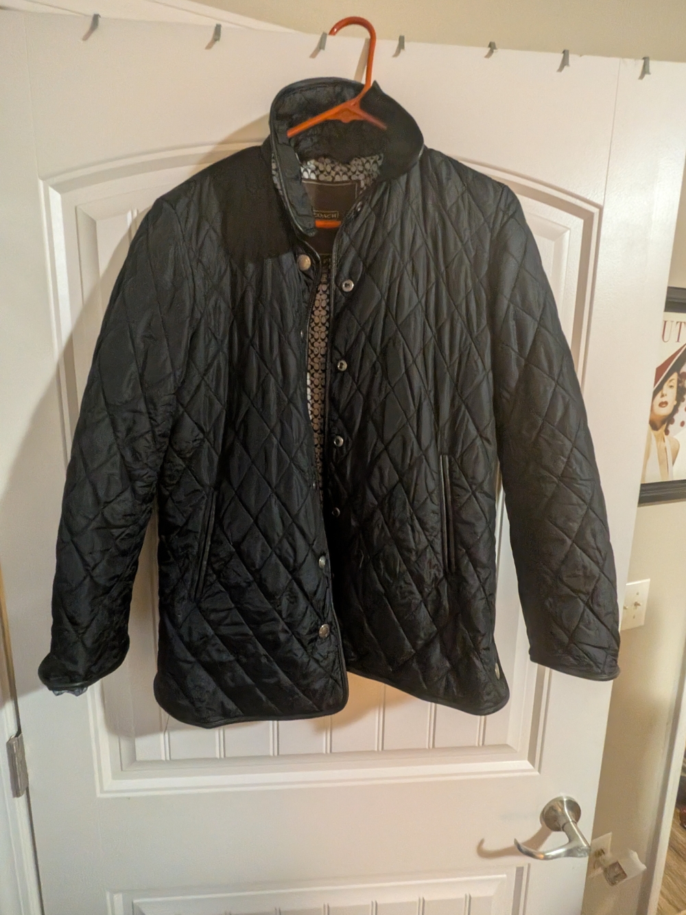 Coach Women's Quilted Black Jacket - Lightweight Casual Coat